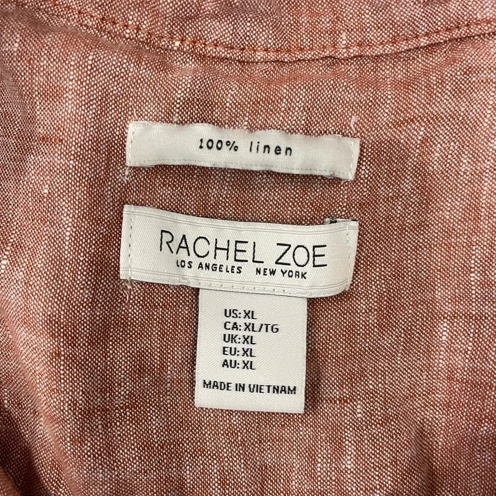 Women's Pink Linen Button-Up Top - Picture 4 of 4